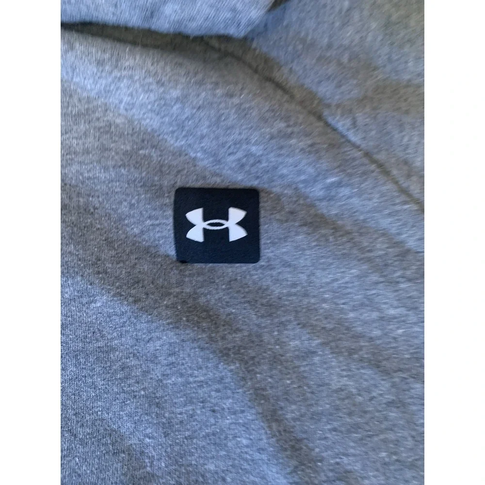 Under Armour Men's Hoodie Size L Grey Loose Fit Fleece Pullover - Picture 2 of 9